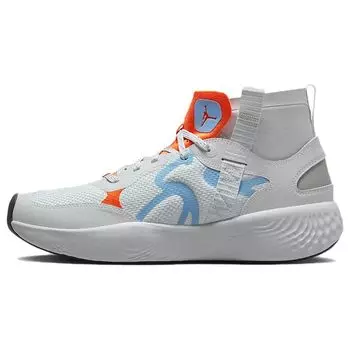 Air Jordan Jordan Delta 3 Mid Pure Platinum Chambray Total Orange Мужские кроссовки Белый Dark-Shadow DR7614-004 40.5