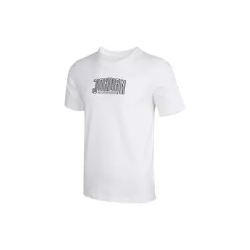 Jordan Dna Ss Crew Logo Пуловер с круглым вырезом и коротким рукавом Спортивная футболка Мужские топы Белые DA9915-100 L