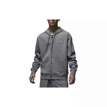 Jordan Essentials однотонная повседневная куртка на молнии с капюшоном мужская верхняя одежда темно-серая FJ7772-091