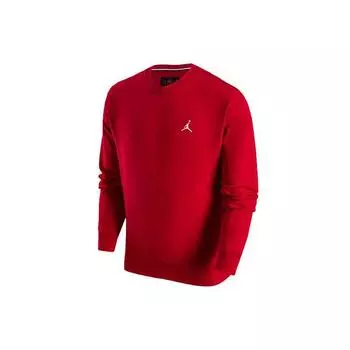 Jordan Essentials Solid Logo Loose Crew Neck Long Sleeve Sweatshirt Men Sweatshirt Red FQ1865-687 L