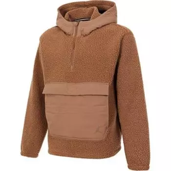 Jordan Flight AS MJ Sherpa Top Soft Comfortable Universal Long Sleeve Hoodie Men tops Brown FV7453-223 M
