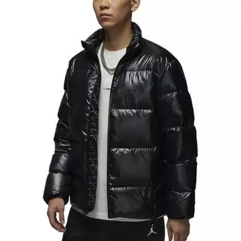 Jordan Flight Loose Warm Zipper Bread Down Jacket Men Jackets Black FV7272010 S