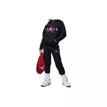 Jordan Kids Logo Print Hoodie And Sweatpants Set Kids activewear Black FB9463-010 L