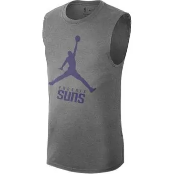 Jordan Logo Print Breathable Sweat-Wicking Basketball Training Tank Top Men Tops Gray FQ1999-063 L