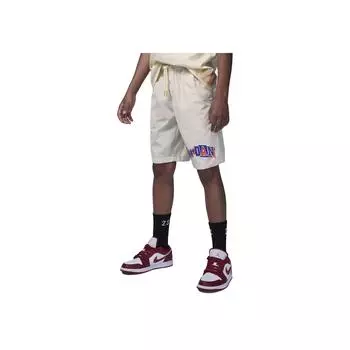 Jordan MJ Flight MVP Letter Logo Printed Woven Kids Shorts Детские шорты Coconut-Milk FV2833-113 L