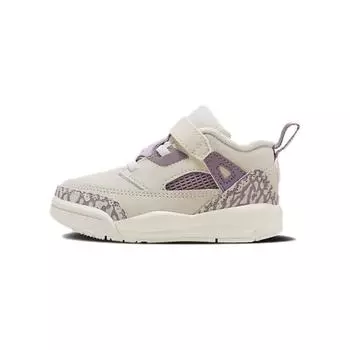 Air Jordan Jordan Spizike Low TD Давайте играть! Детские кроссовки кремовые легенда-светло-коричневые фиолетовая пыль FQ3952-200 23.5