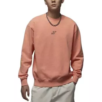 Jordan Спортивная толстовка Tatum Fleece Round Neck с длинным рукавом, мужская толстовка Apricot-Pink HF7846-844 L
