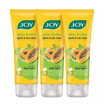 Joy Skin Fruits Средство для умывания от пятен и загара, гель для умывания с папайей - 100 мл (Пакет из 3)