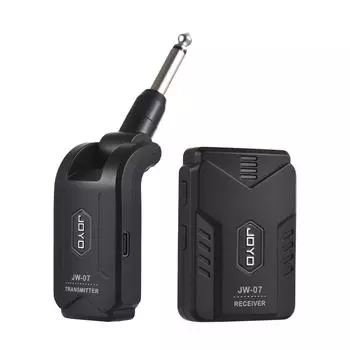 Joyo 2.4G Беспроводная система внутриушного мониторинга стерео 270 градусов поворотный передатчик приемник комплект перезаряжаемый чёрный