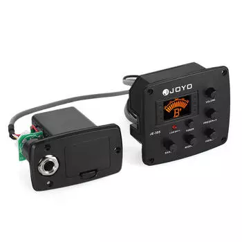 JOYO JE-305 Акустическая гитара, пьезо-звукосниматель, предусилитель, 4-полосный эквалайзер, тюнер, система с ЖК-дисплеем