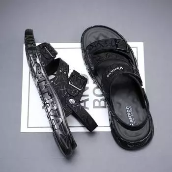 JS202 manufacturers men s slippers 2024 summer new Korean version trend versatile Internet celebrities with sandals 38