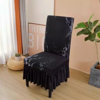 Юбка Цельный Чехол на Подушку для Стула Эластичный Универсальный Чехол на Сиденье Обеденного Стула Складчатая Юбка для Стула Обеденного Стола Чехол на Табурет Universal Type