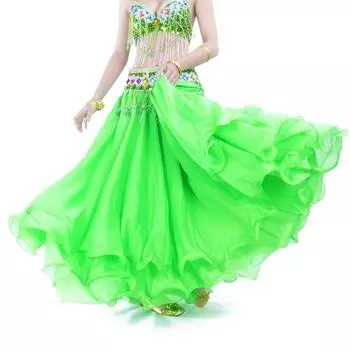 Юбка для танца живота из трехслойного шифона, длина 12 м One size (100D ordinary fabric) светло-фиолетовый