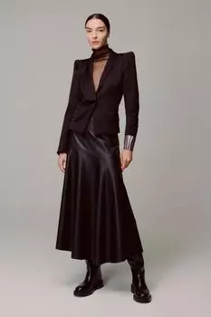 ЮБКА МИДИ С ЭФФЕКТОМ КОЖИ ZW COLLECTION