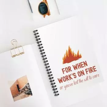 Юмористические Стражи Хаоса: Блокнот Garbage Fire, Интересный блокнот Garbage Fire Spiral One Size