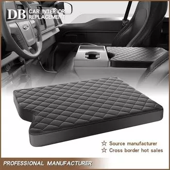 Jump For Seat Center Console Lid Armrest Cover для Ford F150 F250 F350 15-22 Car Jump Seat Type Armrest Box Pad Interior Parts чёрный