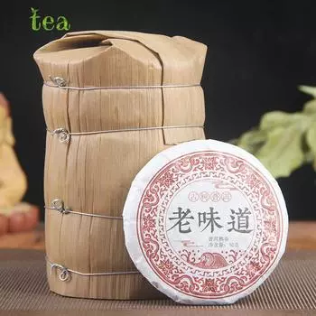 Юньнаньский чай, чай Пуэр, спелый чай, чайный пирог, старый вкус, маленький чайный торт, выдержанное древнее дерево Мэнхай, сухой склад, спелый чай Пуэр