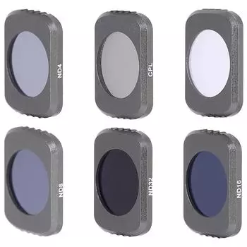 Junestar 6 в 1 STAR CPL ND4 ND8 ND16 ND32 Комплект фильтров для объектива легкий для OSMO POCKET