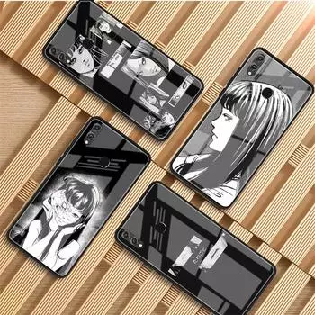 Junji Ito Tempered Glass Phone Case For Huawei P20 P30 P40 P40 Lite Pro Psmart Mate 20 30 Cover Shell Huawei P20