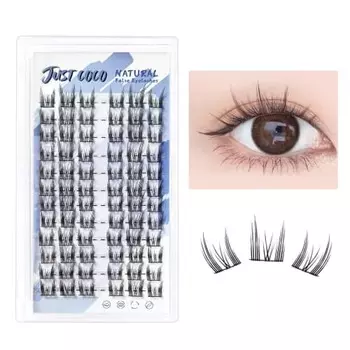 justcoco False Eyelashes, Large Capacity, Partial False Eyelashes, Natural, Partial False Eyelashes, False Eyelashes, Bundle, Natural, Handmade False