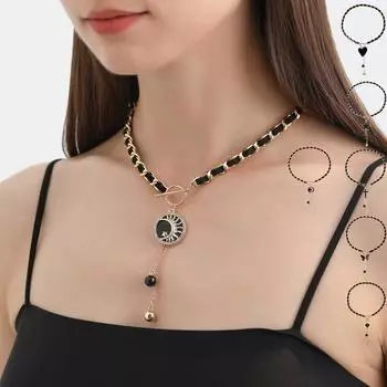 Ювелирное ожерелье Velvet Love из перламутра, женское холодное ожерелье с цепочкой и кисточками на ключице One Size