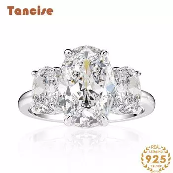 Ювелирные изделия Tancision 8*11. Обручальное кольцо с цирконом 18 карат. Роскошное классическое кольцо. 5 белый