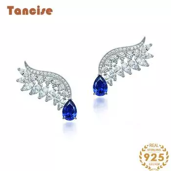 Ювелирные изделия Tancision Drops 7*10 Серьги женские Royal Der Blaue Engel Wing Design 925 Tremella Ornaments.