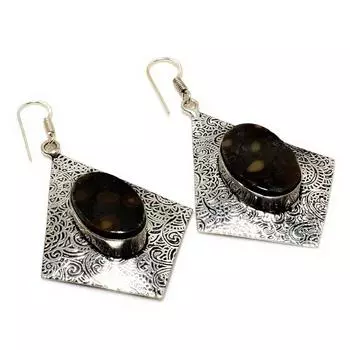 Ювелирные серьги Curpitboulder Opal 925 с серебряным покрытием 2,46 дюйма