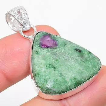 Ювелирный кулон из серебра 925 пробы с драгоценным камнем RubyFuchsite, 1,73 дюйма, W2w92