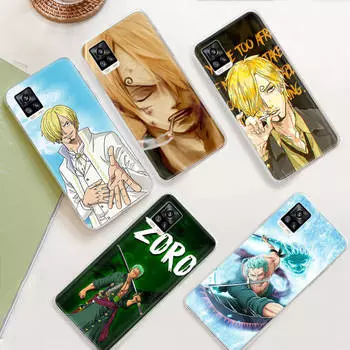 JW67 Robin Zoro Прозрачный чехол для Samsung A04 A14 A23 M33 M53 Realme 10 9 C35 C55 VIVO Y02 X80 Infinix Hot 30 Note 11 Tecno Spark 8P Pro Infinix Note 30 VIP арлекин
