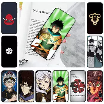 JW68 Four Black Clovers Black Soft Case for Samsung Note 20 Lite S24 Ultra S23 A03 A05 A06 A11 A71 A15 A16 A13 A24 A25 A33 A52 A53 A50 M55 M35 Plus Samsung A22 4G аэро