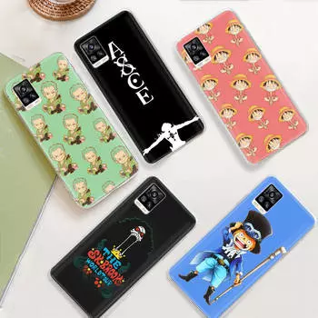 JW76 Маленький Человек Цельный Прозрачный Чехол Для Samsung A04 A14 A23 M33 M53 Realme 10 9 C35 C55 VIVO Y02 X80 Infinix Hot 30 Note 11 Tecno Spark 8P Pro VIVO V20 Pro пламенный