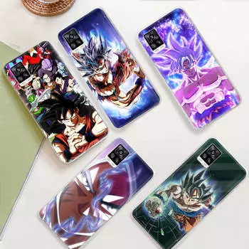 JW84 Dragon Ball Cartoon Прозрачный чехол для Samsung A04 A14 A23 M33 M53 Realme 10 9 C35 C55 VIVO Y02 X80 Infinix Hot 30 Note 11 Tecno Spark 8P Pro Tecno Spark 7 пламенный
