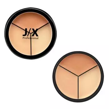 JX Professional Face Face Makeup 3 вида бежевого цвета тройного консилера, 1 темно-бежевый, 1 натуральный