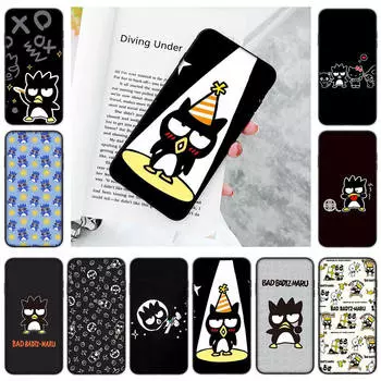 JZ14 Bad badtz-MaruBlack Sofe Case for Xiaomi Poco X6 X4 M5 M6 F5 F6 C65 C55 C50 C51 C40 Pro Redmi 14C A3X 13C 12C 11T 10A 9C Note 7 6 8A Plus Redmi 10A аэро