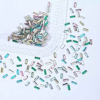 K9 Nail Art Flat Bottom Drill Chamfered Small Long Nail Drill Zircon Nail Art Drill Explosive Flash French Mini Drill 50 pieces a pack