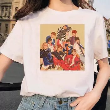 K Pot Streyki Женская футболка Kip Streyki Футболка Hip Hop Harajuku Kawaii 90s 3XL белый