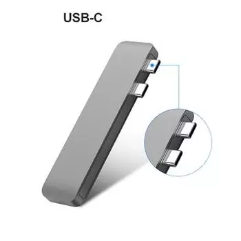 Кабель-адаптер 6 в 1 с двумя разъемами Type-C на HUB TF SD USB 3.0 для Macbook Pro