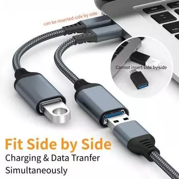 Кабель-адаптер OTG типа C, двунаправленный к USB3.0, 5 Гбит/с, поддержка передачи данных по телефону, подключение конвертера компьютерной мыши