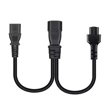 Кабель-адаптер питания переменного тока IEC320 C14 - IEC320 C5+IEC320 C13, 3 клеммы, разъем питания «папа-мама», провод
