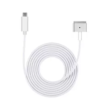 Кабель-адаптер питания USB-C to Magsate 2 T-Tip для Macbook Pro / MacBook Air белый