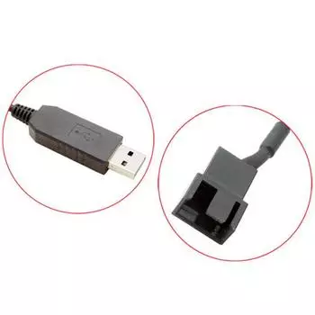 Кабель-адаптер питания USB к 4-контактному разъему от 5 до 12 В из ПВХ, экологически чистая стабильная линия адаптера для ПК-вентиляторов 34cm