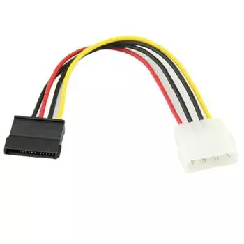 Кабель-адаптер SATA-IDE для HDD/CD-привода с 4-контактным разъемом питания 0.18m