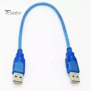Кабель-адаптер USB 2.0 типа A «папа-папа» длиной 30 см, удлинительный кабель для передачи данных