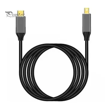 Кабель-адаптер USB Type C в Mini DisplayPort DP 4K 6FT для MacBook чёрный