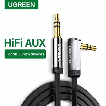Кабель AUX 3,5 мм Ugreen 0.5m серый