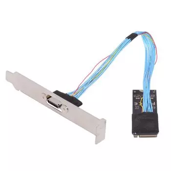 Кабель Cablecc M Key to Oculink Host 30 см с кронштейном для 2280 NGFF NVME SSD eGPU PCI-E4.0 M.2 SFF-8612 SFF-8611 U.2