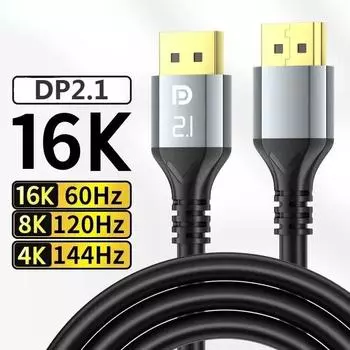 Кабель Displayport 16K 8K Видео Аудио Кабель для Xiaomi TV Box ПК Ноутбук Монитор Видео Игровой Кабель DP Display Port 1m