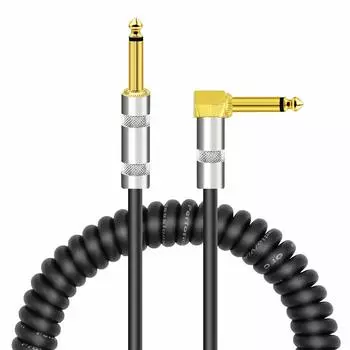 Кабель для аудиогитары Kali Instrument, дюймовый, прямой, угловой, позолоченный, TS-штекер, оболочка из полиуретана, электрогитара, бас-микшер, усилитель, эквалайзер