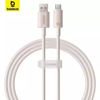 Кабель для быстрой зарядки серии Baseus Habitat USB-Type-C 100 Вт 1m зелёный